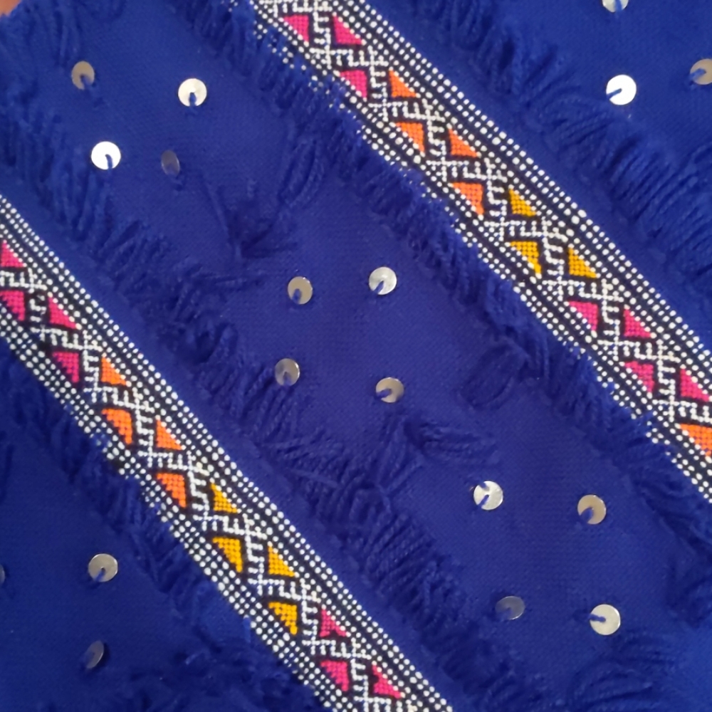Moroccan Handwoolen Deep Blue Pillowcase